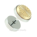 Anodized Black Screw Cut Fake Earrings New Arrival 316L Surgical Steel Fake Plug Ear Tunnel